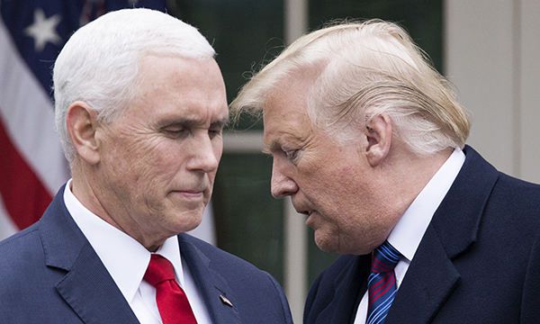 도널드 트럼프 미국 대통령(오른쪽)과 마이크 펜스 부통령. EPA연합뉴스