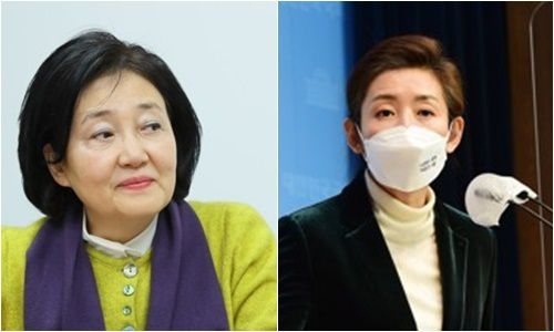 서울시장 보궐선거 더불어민주당 박영선 예비후보(왼쪽)와 국민의힘 나경원 예비후보. 연합뉴스