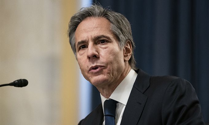 토니 블링컨 미 국무장관. 워싱턴=AP연합뉴스