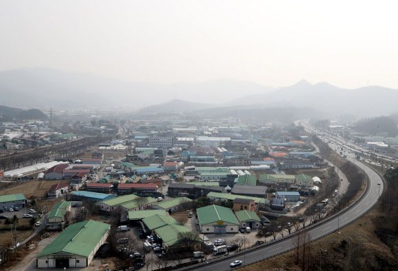 LH 직원들의 3기 신도시 투기 의혹을 조사하고 있는 정부 합동조사단이 1차 조사결과를 발표한 11일 오후 경기도 하남시 하남교산공공주택지구 모습이 보이고 있다. 뉴시스
