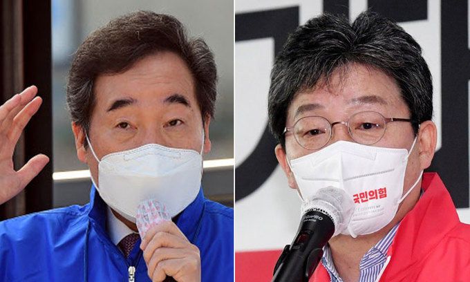 이낙연 더불어민주당 공동 상임선거대책위원장(왼쪽), 유승민 국민의힘 전 의원