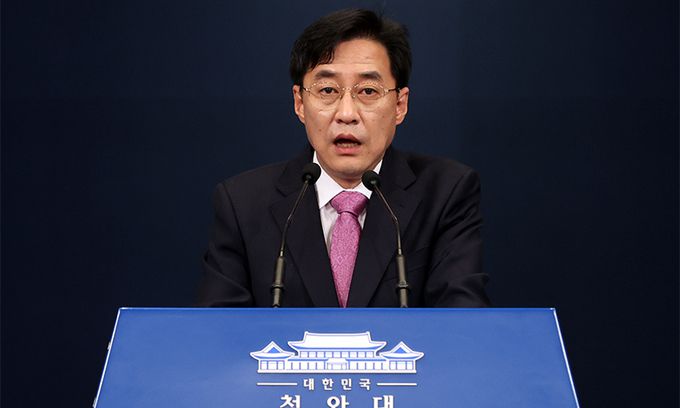 강민석 청와대 대변인. 연합뉴스