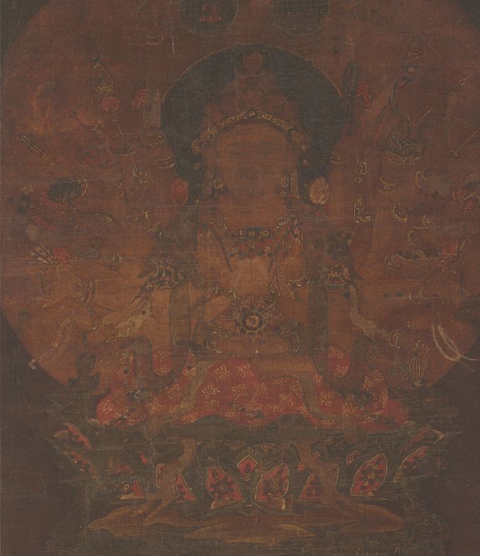 고려 천수관음보살도(보물). 예술성과 희귀성면에서 세계적인 인정을 받는 문화재다. 삼성 제공