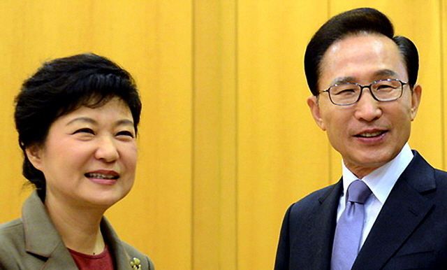 박근혜·이명박 전 대통령. 뉴시스