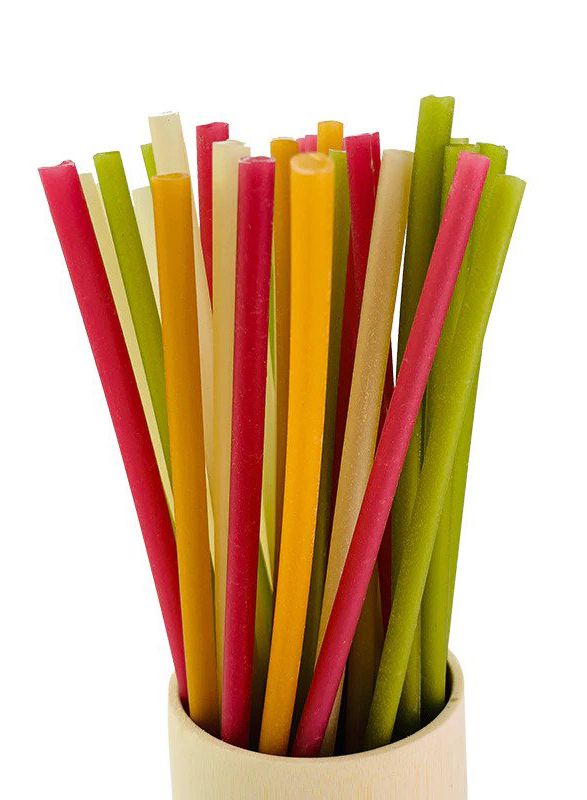 쌀로 만든 빨대. 출처=미국 쌀협회(USA Rice Federation)