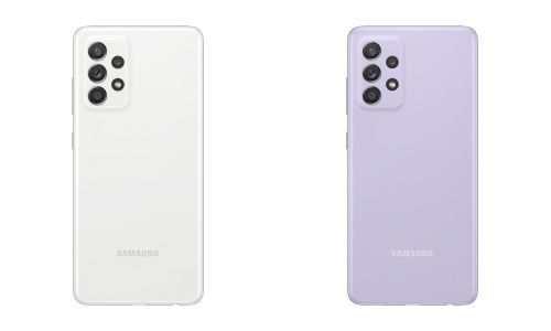 갤럭시 A52s 5G(Galaxy A52s 5G) 어썸 화이트(왼쪽)와 어썸 바이올렛. 삼성전자
