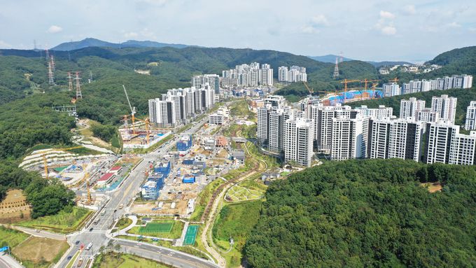 경기도 성남시 분당구 대장동 개발사업 현장. 뉴시스