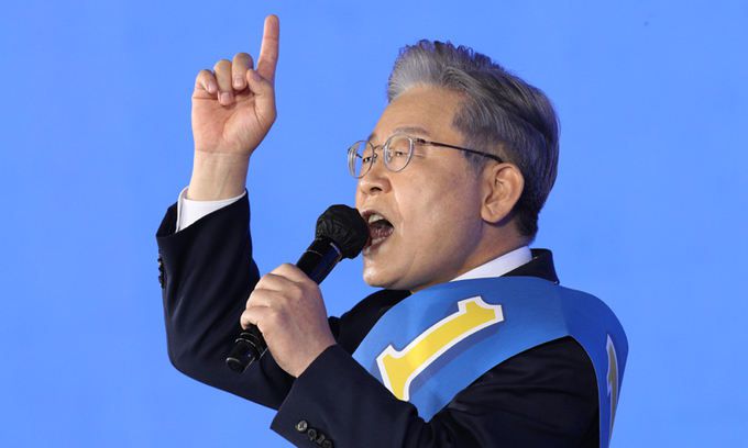 더불어민주당 이재명 대선 후보. 국회사진기자단