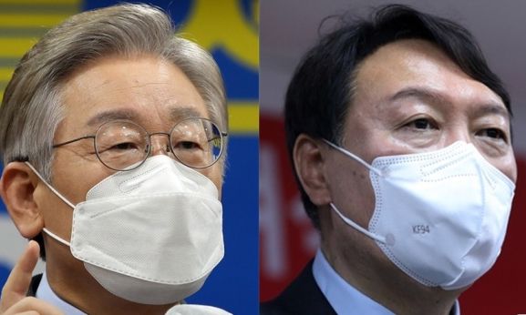 이재명 경기지사(왼쪽)와 윤석열 전 검찰총장. 뉴스1