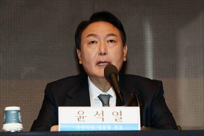 윤석열 국민의힘 대선 후보. 연합뉴스