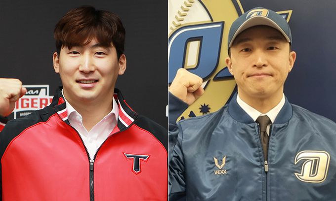 나성범(왼쪽), 손아섭