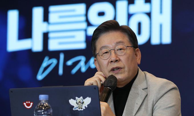 더불어민주당 이재명 대선 후보. 국회사진기자단