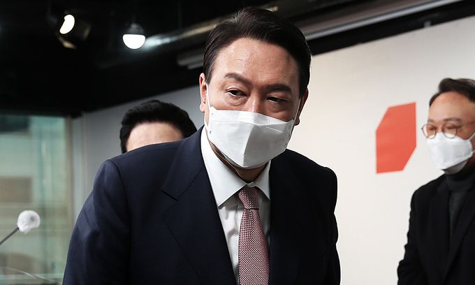 국민의힘 윤석열 대선 후보. 연합뉴스