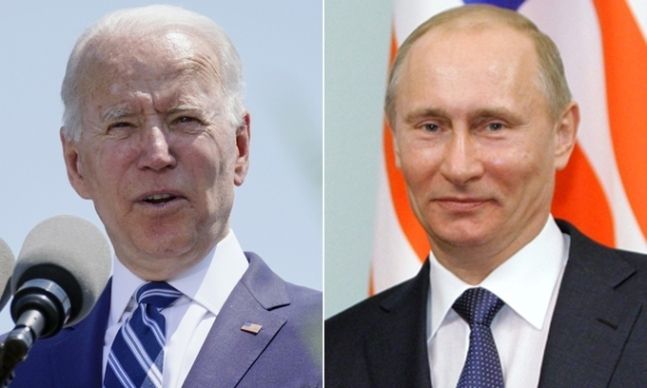 조 바이든 미국 대통령(왼쪽)과 블라디미르 푸틴 러시아 대통령. AP연합뉴스