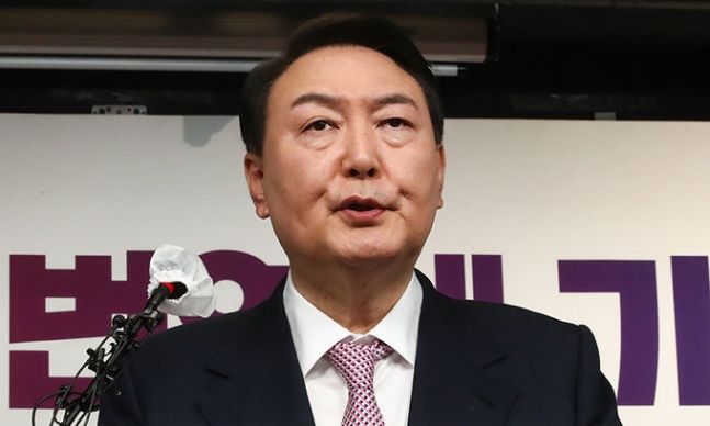 윤석열 국민의힘 대선 후보. 뉴스1