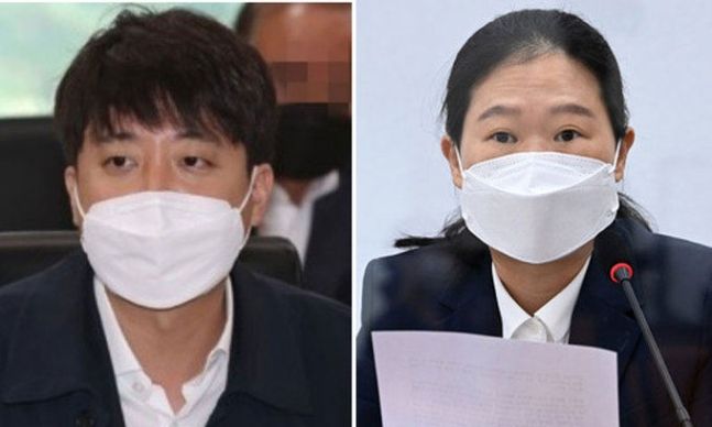 국민의힘 이준석 대표(왼쪽)와 국민의당 권은희 원내대표. 자료사진