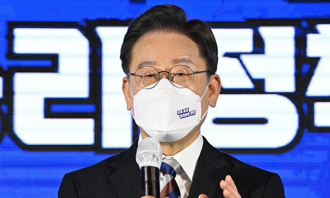 더불어민주당 이재명 대선후보. 국회사진기자단