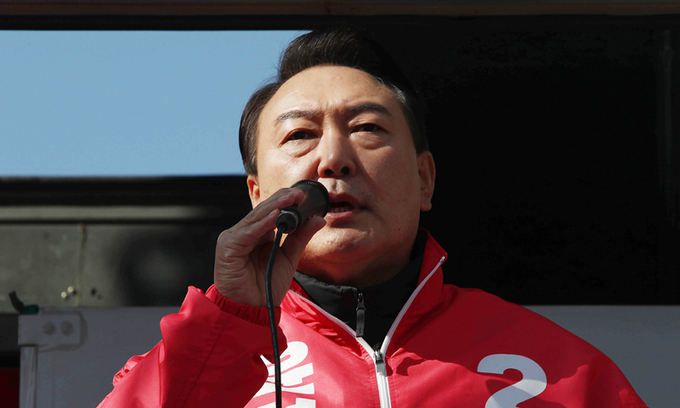 국민의힘 윤석열 대선 후보. 공동취재