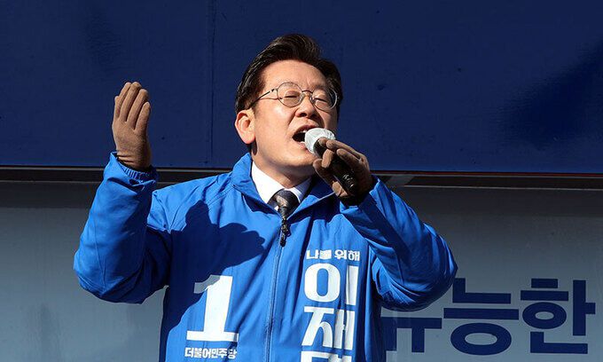 더불어민주당 이재명 대선후보. 공동취재