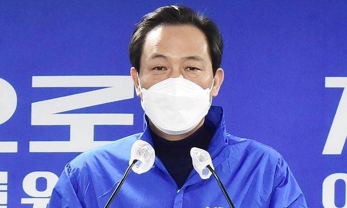 더불어민주당 우상호 총괄선대본부장. 연합뉴스