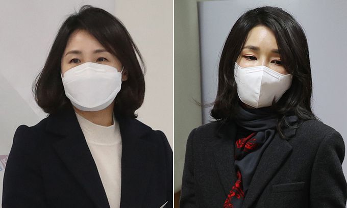 더불어민주당 이재명 대선 후보 부인 김혜경씨(왼쪽), 국민의힘 윤석열 대선 후보 부인 김건희씨. 뉴시스