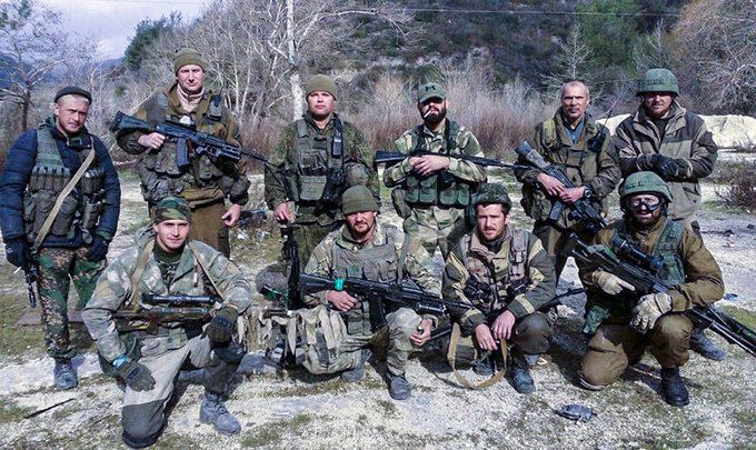 2014년 러시아의 크림반도 병합 당시 우크라이나에서 활동한 와그너그룹 용병들. 로이터통신