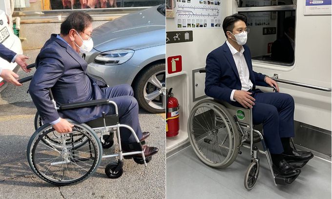 더불어민주당 김태년(왼쪽), 전용기 의원.