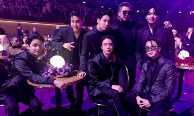 제64회 그래미 어워즈에 참석한 그룹 방탄소년단(BTS). 빅히트 뮤직 제공