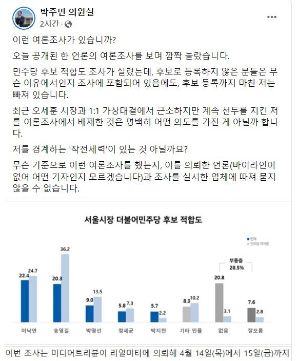 박주민 더불어민주당 의원의 페이스북 게시글의 일부. 박주민 의원 페이스북 캡처