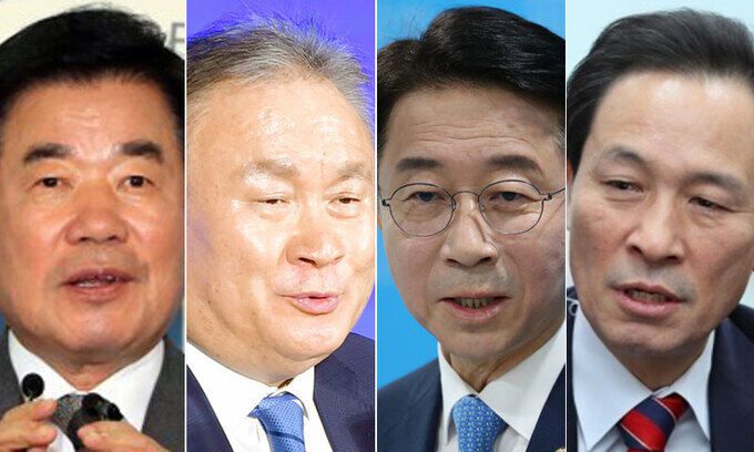 (왼쪽부터) 김진표, 이상민, 조정식, 우상호