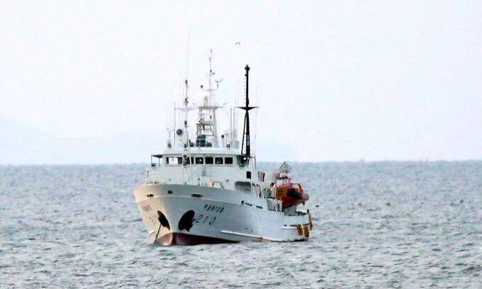 서해상에서 실종된 후 북한군 피격에 사망한 해양수산부 서해어업관리단 소속 공무원 A씨가 탑승했던 어업지도선 ‘무궁화10호’의 모습. 연합뉴스