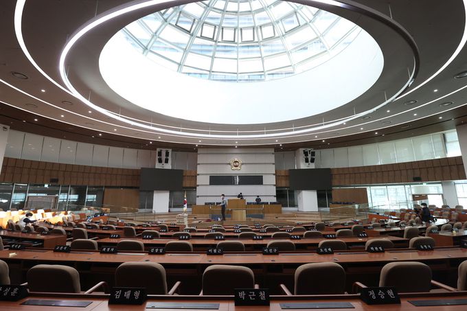경기도의회 본회의장. 경기도의회 제공