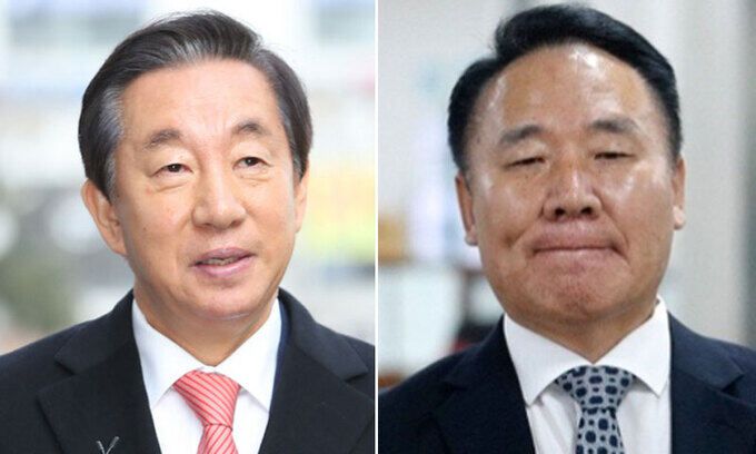 왼쪽부터 김성태 전 자유한국당(현 국민의힘) 의원, 염동열 전 의원