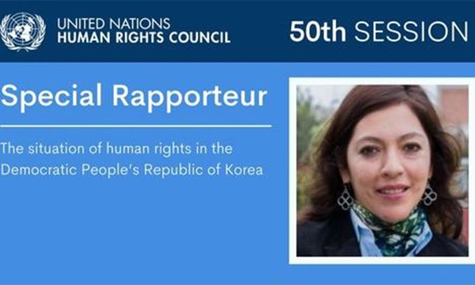 엘리자베스 살몬 신임 유엔 북한인권 특별보고관. 서울 유엔인권사무소 트위터 캡쳐