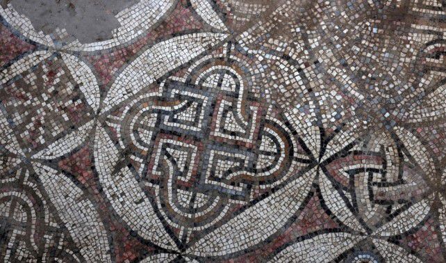 농장에서 발견된 모자이크 장식. 가자=AFP연합