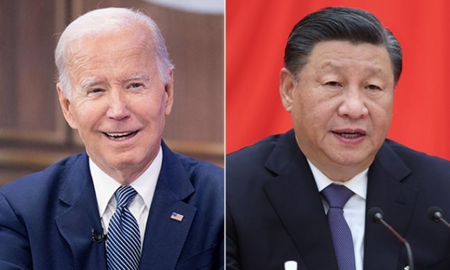 조 바이든 미국 대통령(왼쪽)과 시진핑 중국 국가주석. 연합뉴스