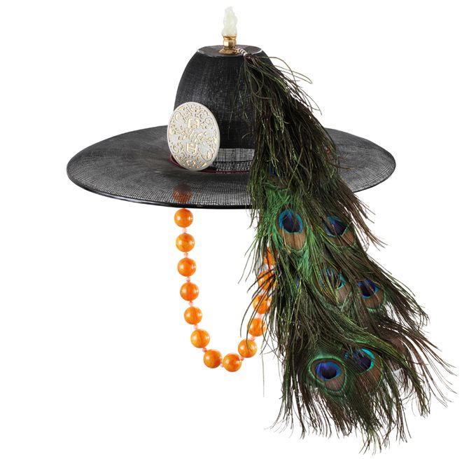 죽전립. 대나무실로 만든 갓으로 왕이 특별한 궁중행사 때 착용했다.