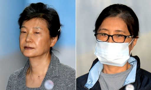 박근혜 전 대통령과 최순실씨. 뉴시스