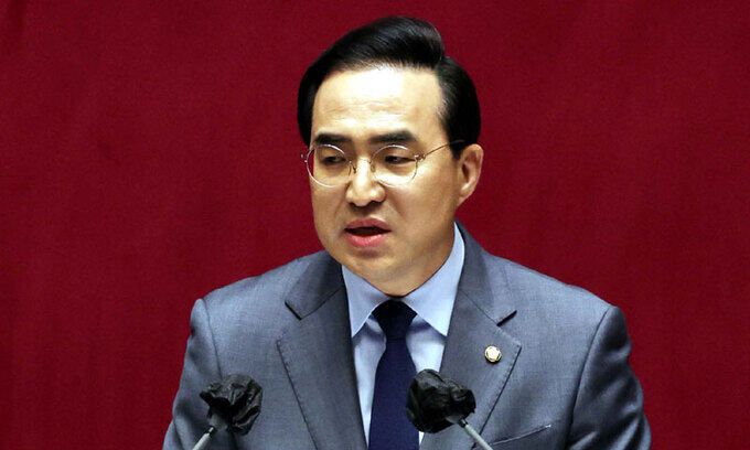 13일 국회 본회의에서 더불어민주당 박홍근 원내대표가 대표연설을 하고 있다. 서상배 선임기자