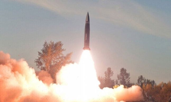 북한 탄도 미사일의 발사 모습. 연합뉴스