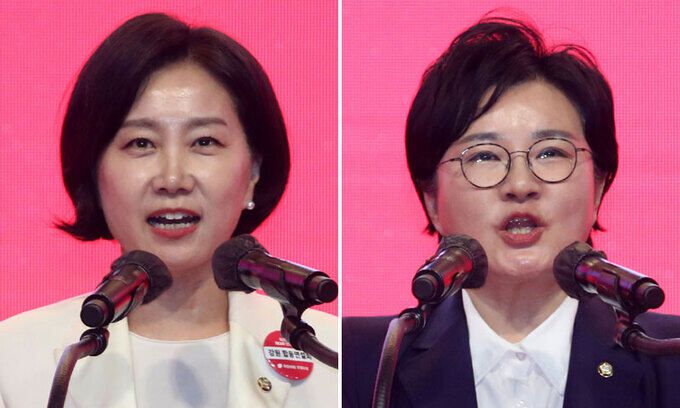 허은아(왼쪽), 조수진