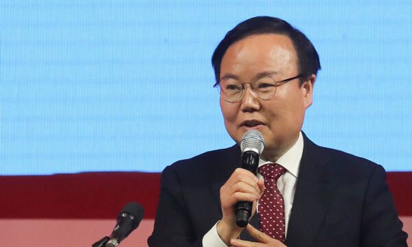 김재원 국민의힘 최고위원 후보가 2일 경기 고양체육관에서 열린 국민의힘 제3차 전당대회 대구·경북 합동연설회에서 정견 발표를 하고 있다. 뉴스1