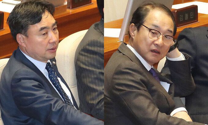 윤관석 더불어민주당 의원(왼쪽), 이성만 의원.