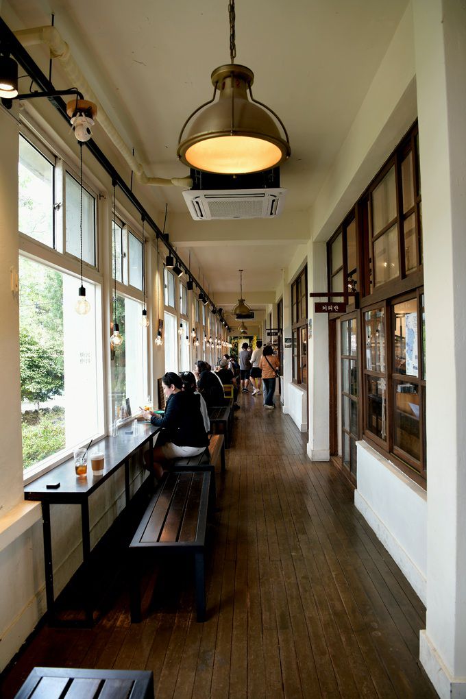 명월국민학교 복도 카페