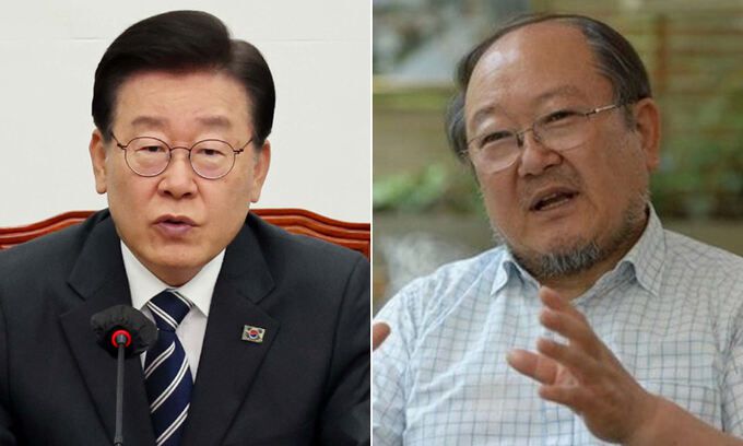 혼돈의 민주 더불어민주당 이재명 대표(왼쪽 사진)가 5일 국회에서 열린 최고위원회의에서 민주당 혁신기구를 이끌 책임자로 이래경 다른백년 명예이사장(오른쪽 사진)을 지명했다. 그러나 이 이사장은 천안함 피격 사건을 ‘자폭’이라고 주장하는 등 부적절한 글을 작성한 사실이 알려져 논란이 일자 9시간여 만에 사의를 표명했다. 서상배 선임기자·연합뉴스