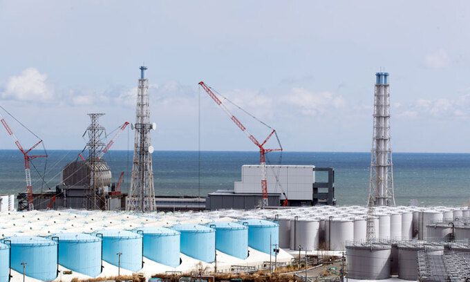 오염수 방류를 앞두고 있는 일본 후쿠시마 제 1원전 모습.