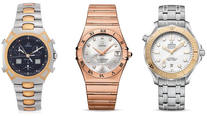 오메가(Omega) '1988 서울 올림픽'(왼쪽), '2008 베이징 올림픽'(가운데), '2024 파리 올림픽' 에디션.