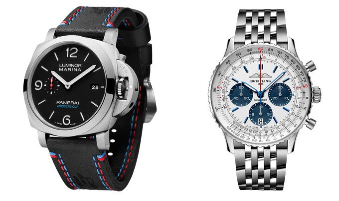 파네라이(Panerai)의 '아메리카스 컵' 에디션(왼쪽)과 브라이틀링(Breitling)의 '서울' 에디션.