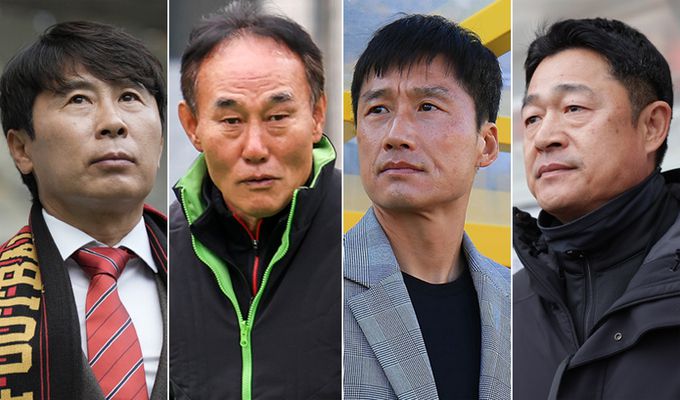 (왼쪽부터) 김기동, 김학범, 이정효, 이민성 감독