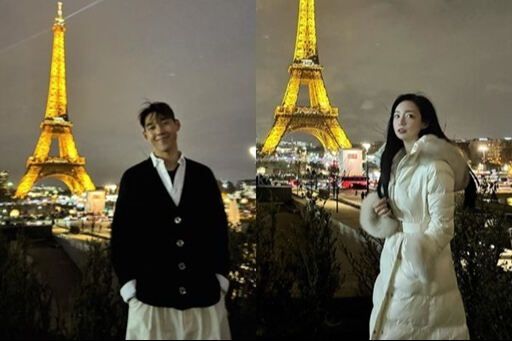 지난 24일 인스타그램에 비슷한 사진을 업로드한 송민규(왼쪽)와 곽민선. 뉴시스